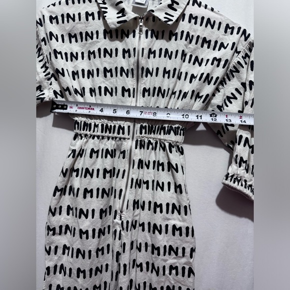 MINI PS MARKET jumpsuit for girls size 4 years white color with black letters - Picture 4 of 13